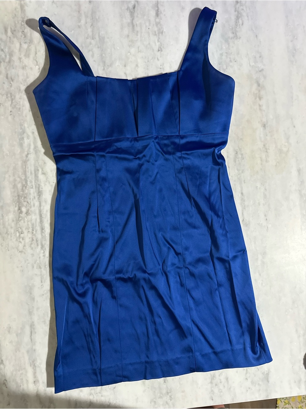 Calvin Klein Elegant Royal Blue Sleeveless Sheath Special Occasion Party Dress S